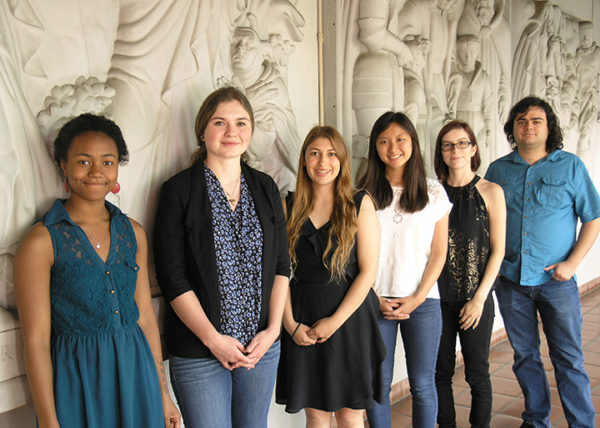 2016 summer interns: Laura Wood, Gillian Holzer, Daniela Gonzalez-Pruitt, Josephine Ren, Rachel Rangel, David Ahia