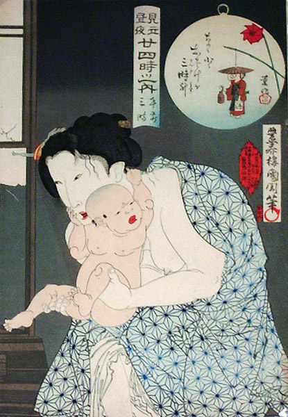 Toyohara Kunichika: “3:00 a.m.”, 1890. Ink on Paper.