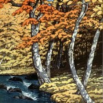 Kawase Hasui: “Autumn at Oirase”, 1933. Ink on Paper.