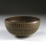 Laura Andreson, Bowl, 1954, Stoneware, glazed, 9 1/8in. x 9 1/8in. x 4¼in., Gift of Mr. and Mrs. Fred Marer.