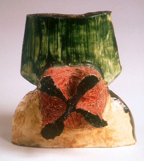 John Mason: “Container (X)”, c. 1959. Stoneware, glazed.