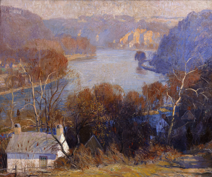 Daniel Garber: “Down the River”, 1917. Oil on Canvas.