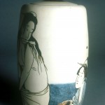 Harrison McIntosh: “Utamaro’s Abalone Divers”, 1986. Porcelain.