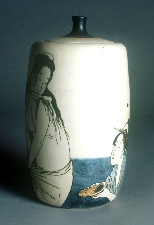 Harrison McIntosh: “Utamaro’s Abalone Divers”, 1986. Porcelain.
