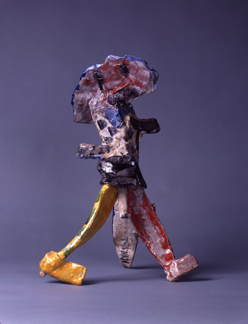 Peter Voulkos: “Walking Man”, 1957. Stoneware, glazed.