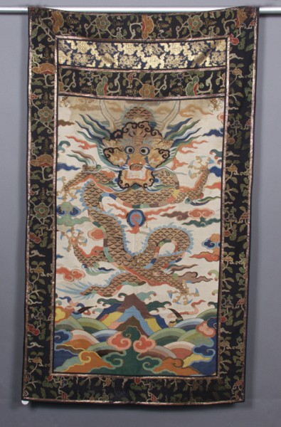 Kesi Panel with Dragon (1590-1640). During the Ming dynasty, the five-clawed dragon was used solely by the emperor, empress, and their sons.